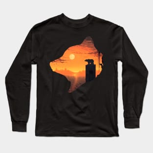 Surreal Bear on top of a building In post apocalypse era Long Sleeve T-Shirt